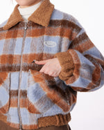 warm checkered cropped jacket boogzel clothing