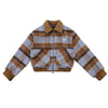 warm checkered cropped jacket boogzel clothing