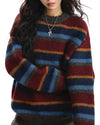 primary colors striped knit sweater boogzel clothing
