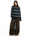 primary colors striped knit sweater boogzel clothing
