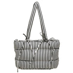 puffer striped shoulder bag boogzel clothing