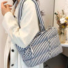 puffer striped shoulder bag boogzel clothing
