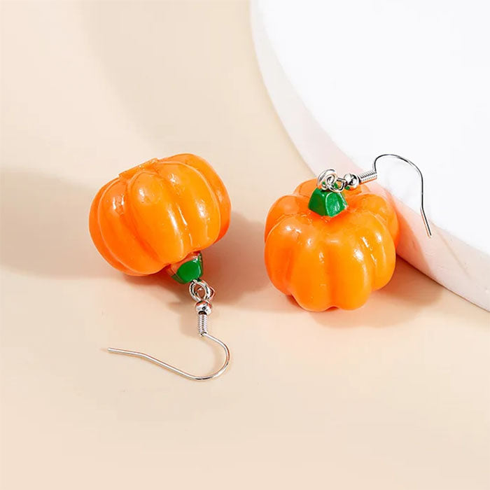 pumpkin shaped earrings boogzel clothing