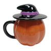pumpkin in witch hat ceramic mug boogzel clothing