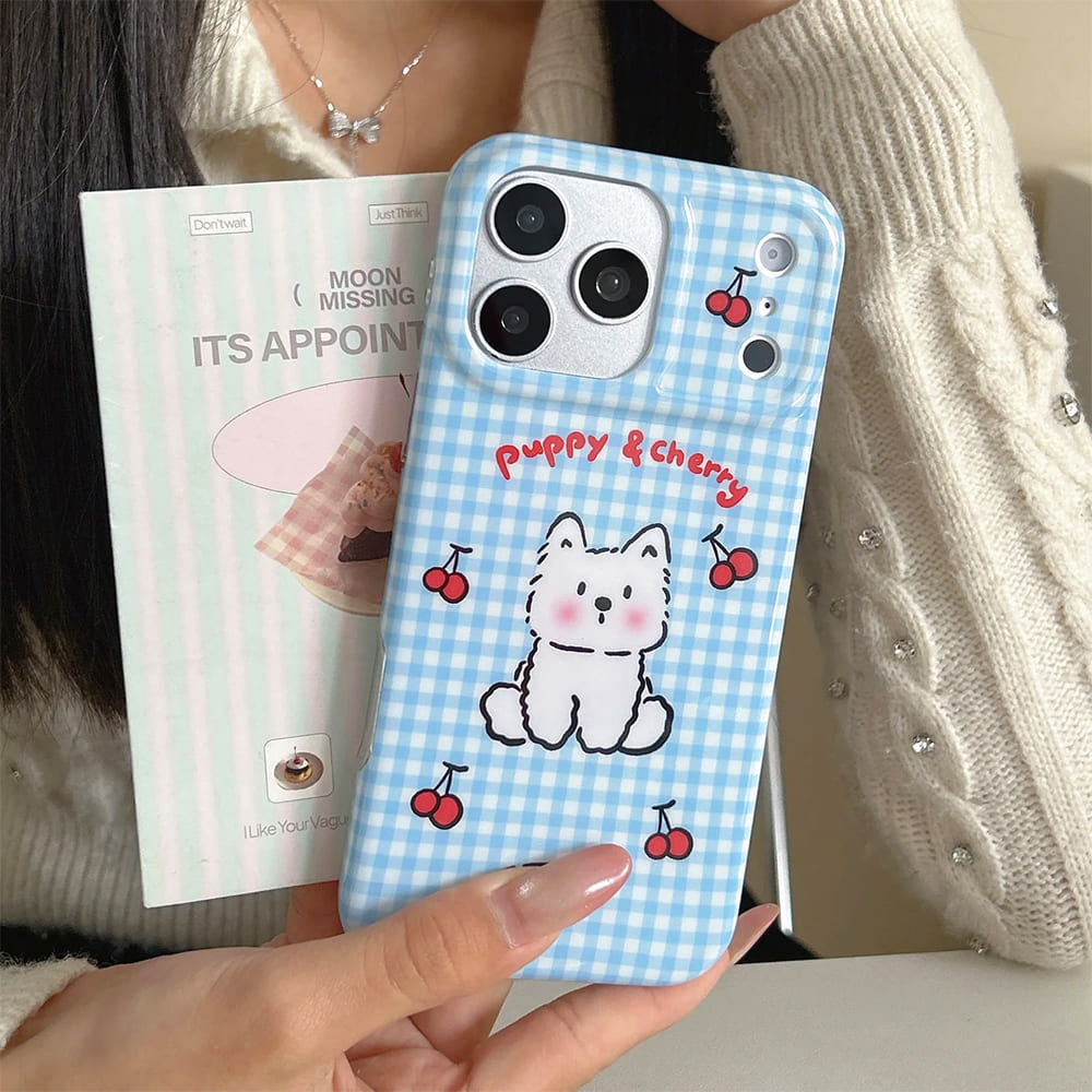 puppy cherry iphone case boogzel clothing