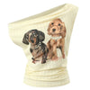 puppy print off shoulder top boogzel clothing