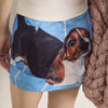 puppy print y2k denim micro skirt boogzel clothing