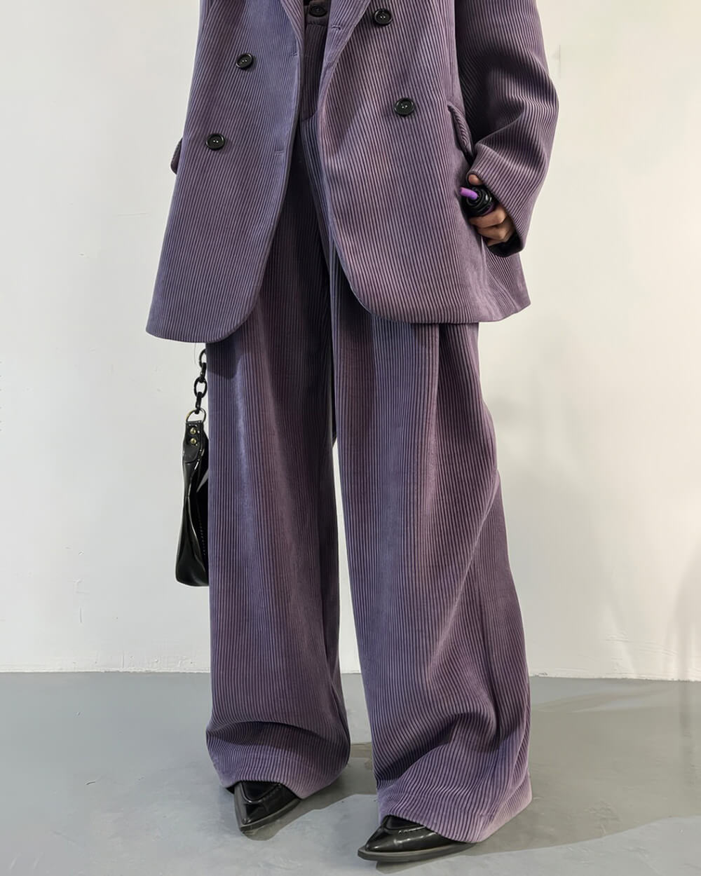 purple blazer pants set boogzel clothing