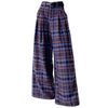 purple plaid wide leg trousers boogzel clothing