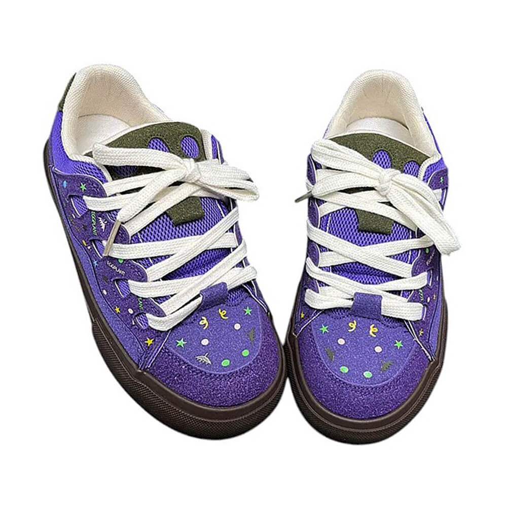 purple star skater sneakers boogzel clothing