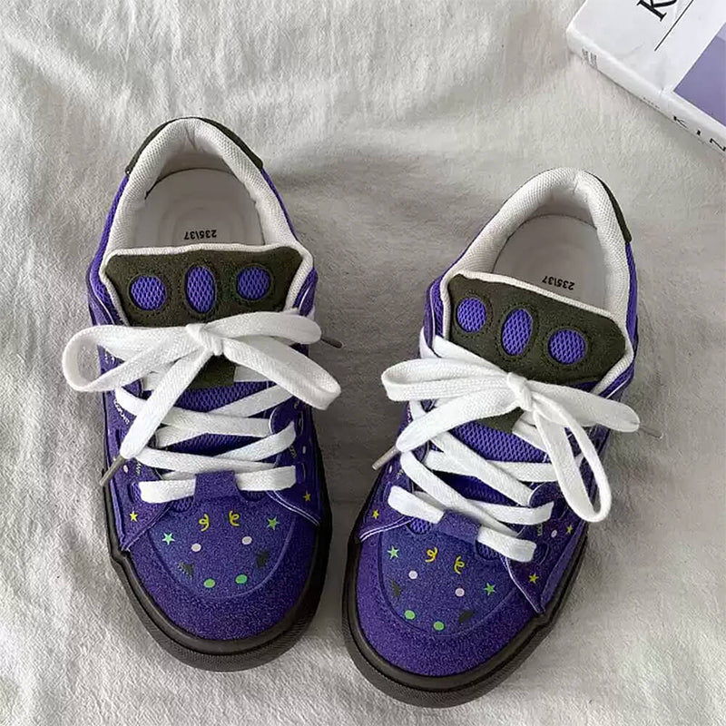 purple star skater sneakers boogzel clothing