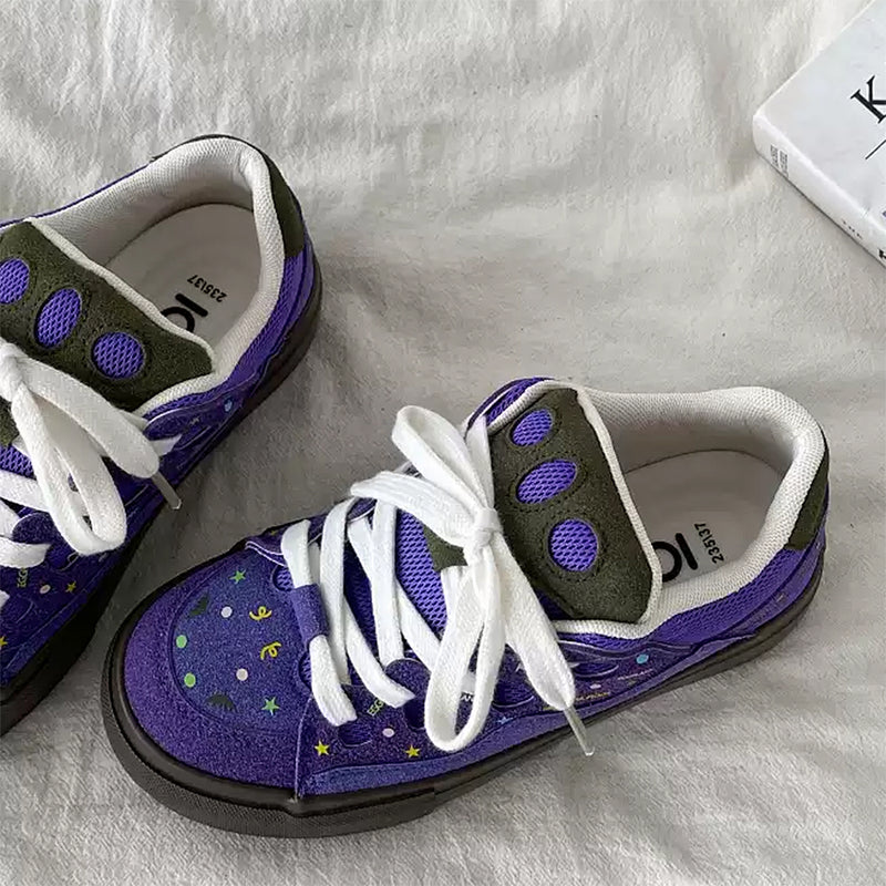 purple star skater sneakers boogzel clothing