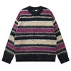 purple white striped sweater boogzel clothing