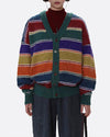 rainbow striped  cardigan aesthetic clothing boogzel clothing