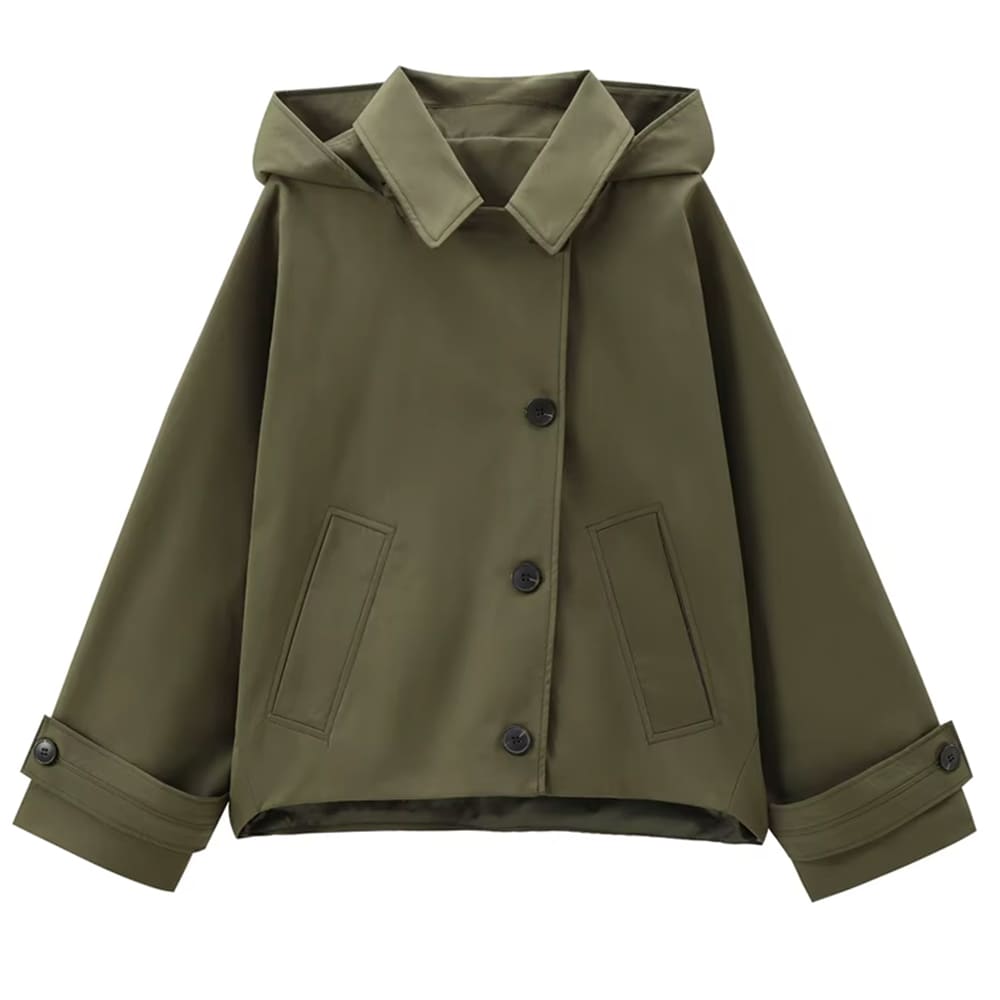 rainy day hooded trench jacket boogzel clothing