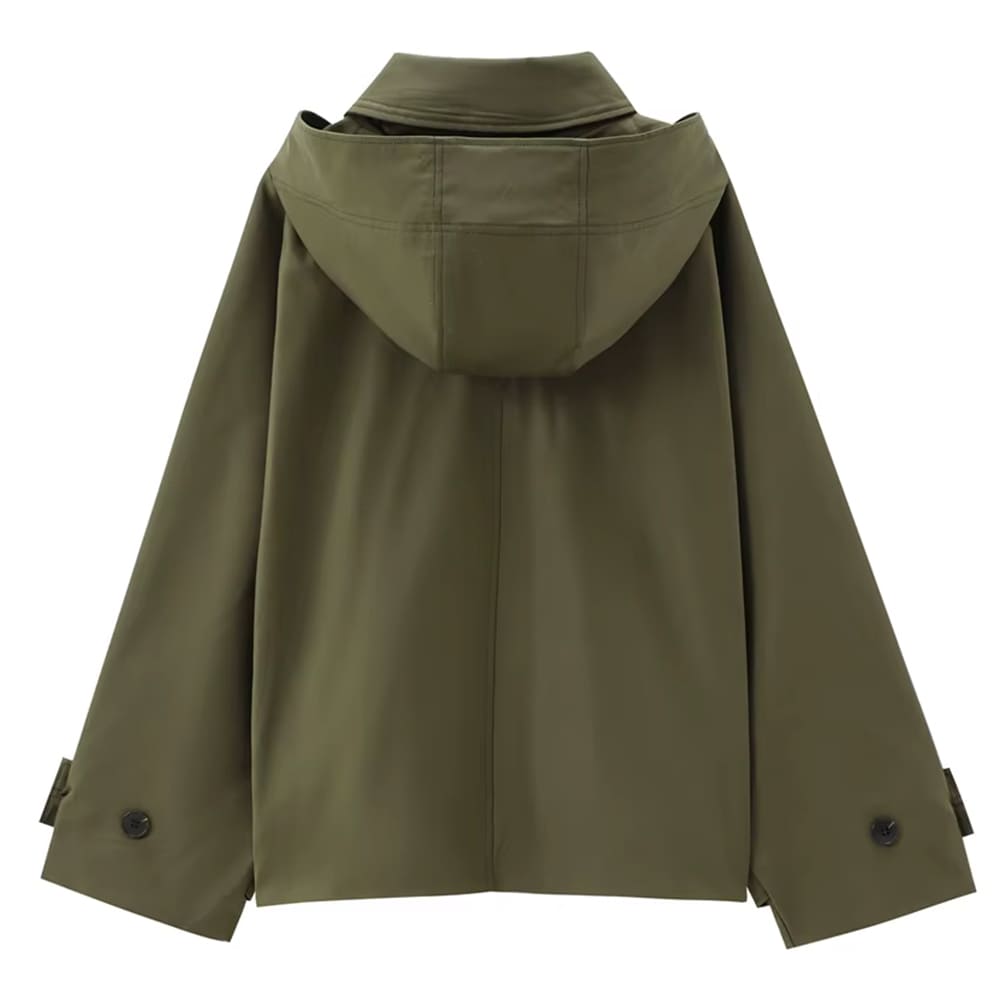rainy day hooded trench jacket boogzel clothing