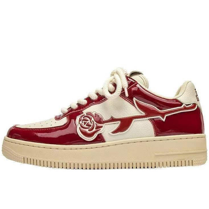 Red Rose Aesthetic Sneakers boogzel clothing