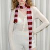 red and pink stripe scarf boogzel clothing