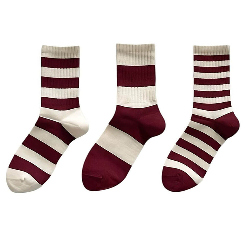 red and beige striped socks boogzel clothing