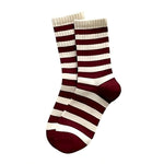 red and beige striped socks boogzel clothing