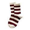 red and beige striped socks boogzel clothing