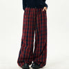 red and blue plaid pattern pants boogzel clothing