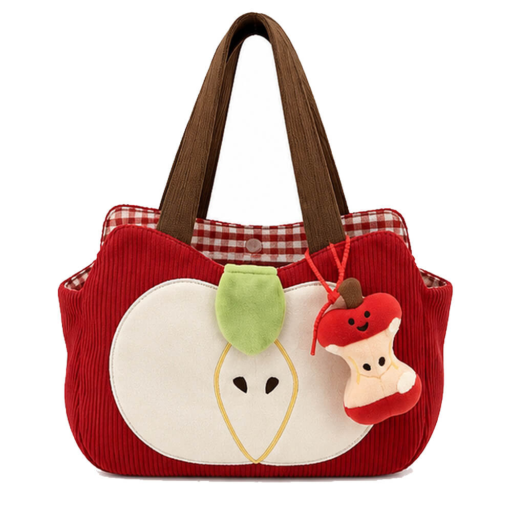red apple cord shoulder bag boogzel clothing