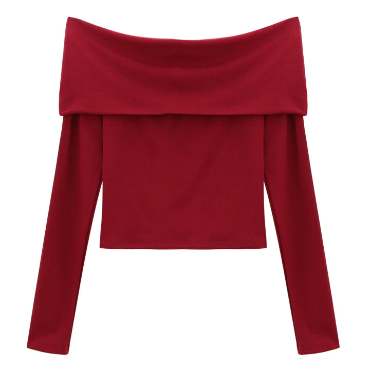 red bardot long sleeve top boogzel clothing