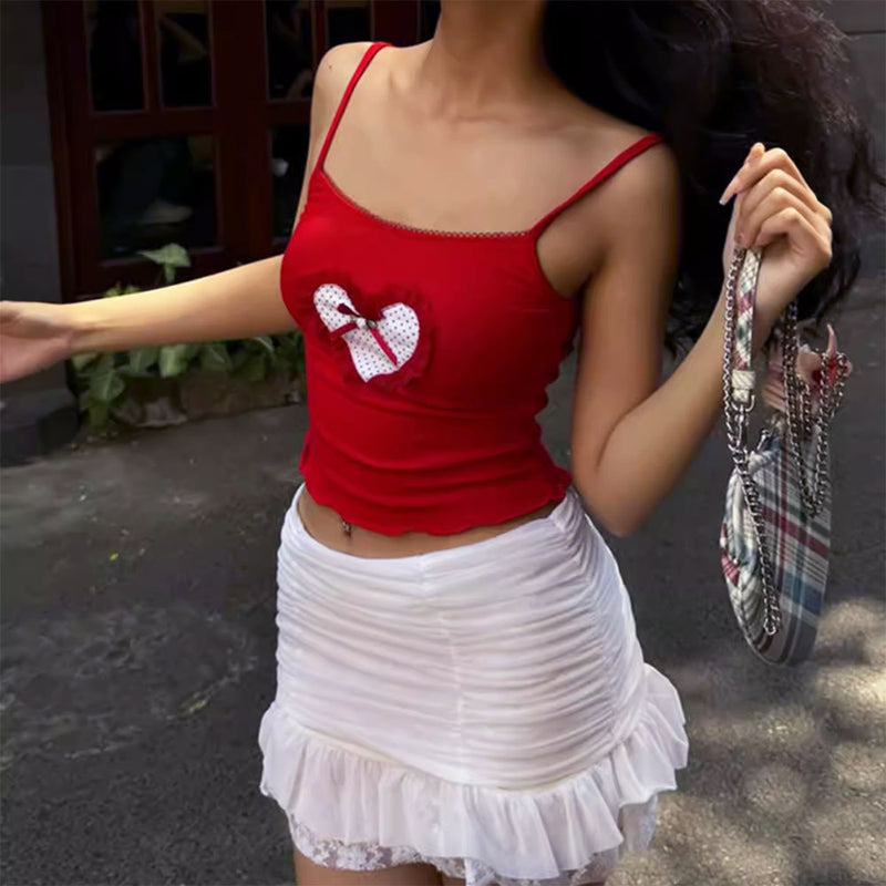red heart crop top boozgel clothing