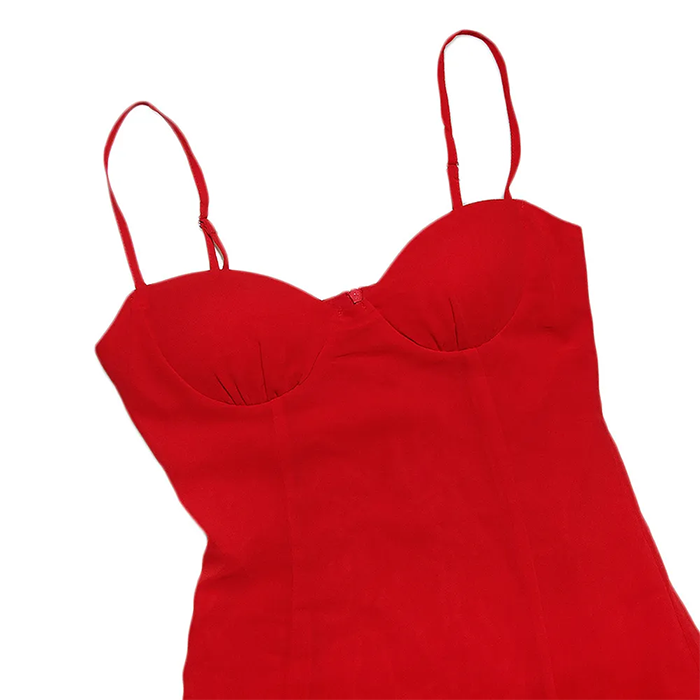 red satin mini dress boogzel clothing