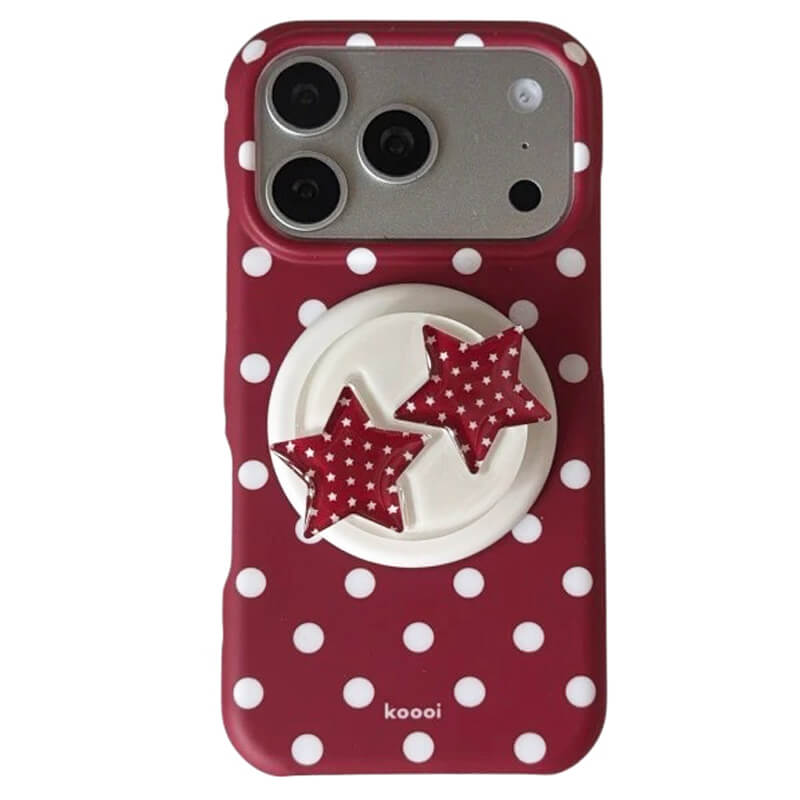 red stars polka dot iphone case boogzel clothing