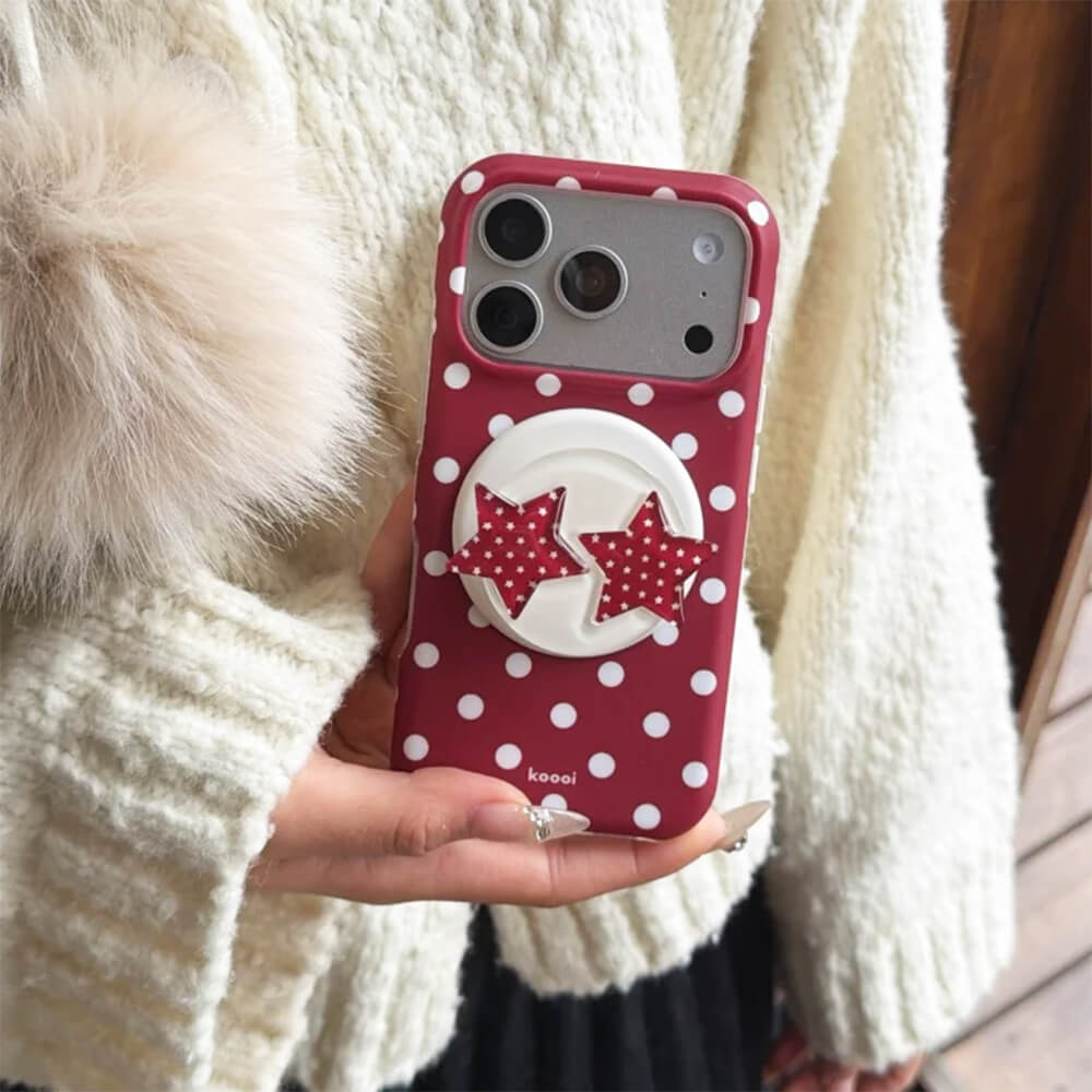 red stars polka dot iphone case boogzel clothing