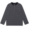 relaxed striped button up long sleeve top boogzel clothing