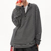 relaxed striped button up long sleeve top boogzel clothing