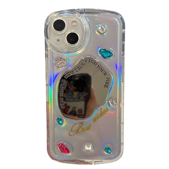 rhinestone mirror iphone case boogzel clothing