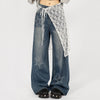 rhinestone star wide leg jeans boogzel clothing