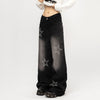 rhinestone star wide leg jeans boogzel clothing