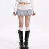 ribbed waist pleated mini skirt boogzel clothing
