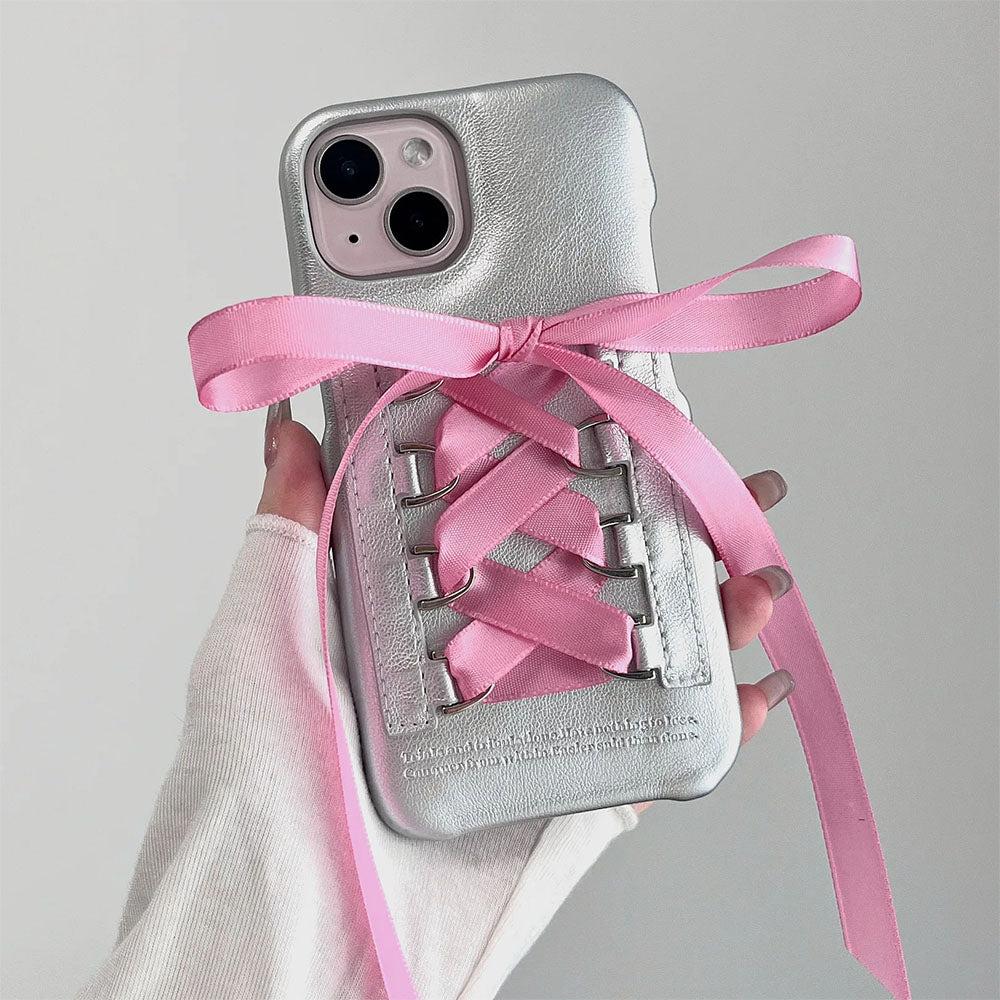 ribbon lace up iphone case boogzel clothing