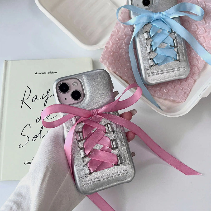 ribbon lace up iphone case boogzel clothing