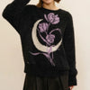 rose and moon print sweater boogzel clothing