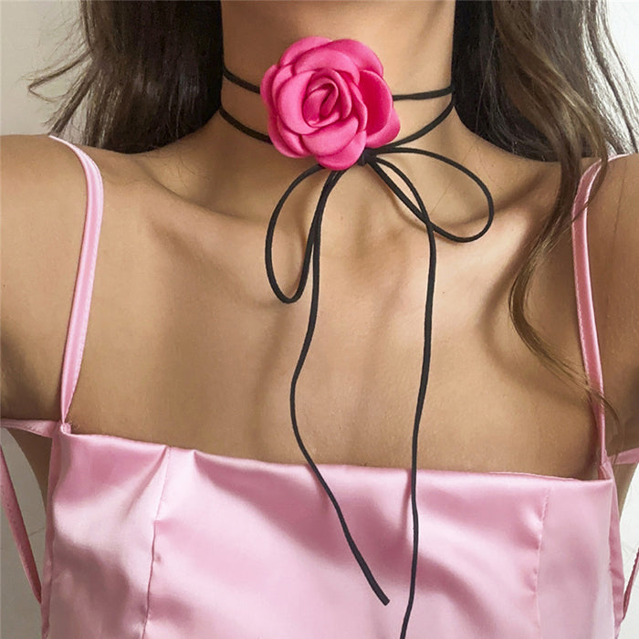 rose choker necklace boogzel clothing