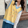rose embroidery knit vest boogzel clothing
