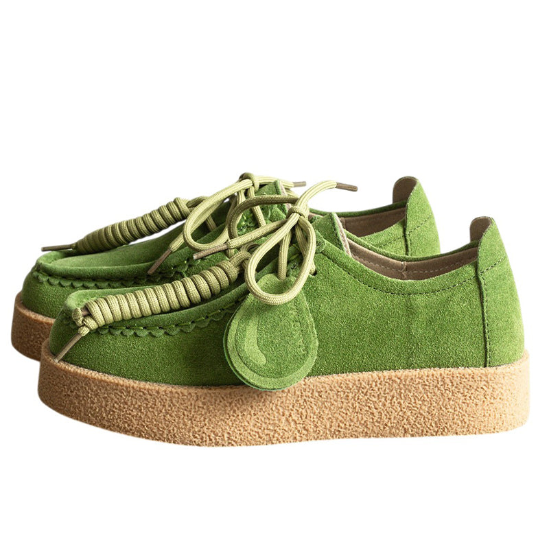 round toe suede platform lace up shoes boogzel clothing