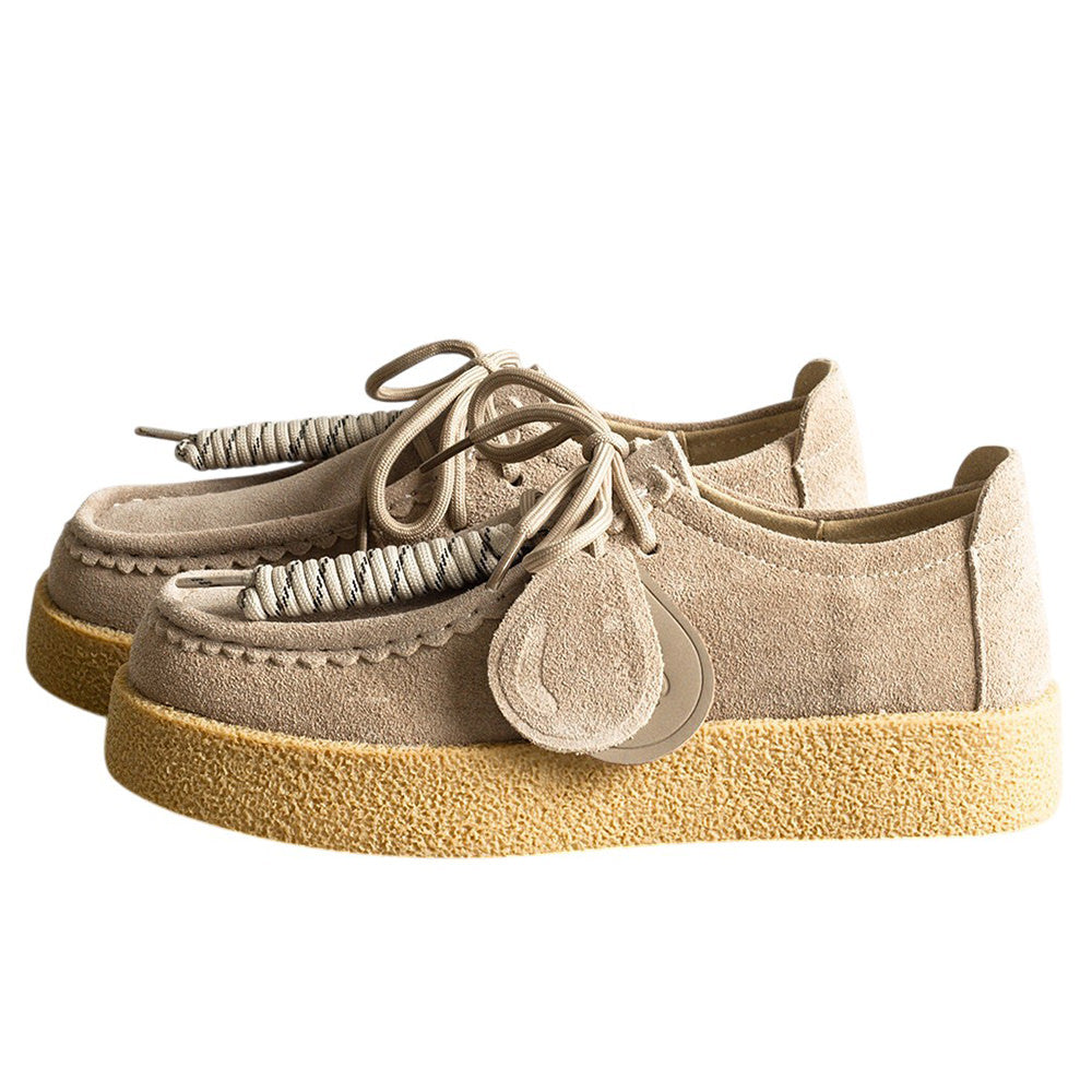 round toe suede platform lace up shoes boogzel clothing