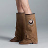 round cutout high shaft boots boogzel clothing