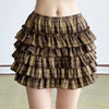 ruffle tiered plaid mini skirt boogzel clothing