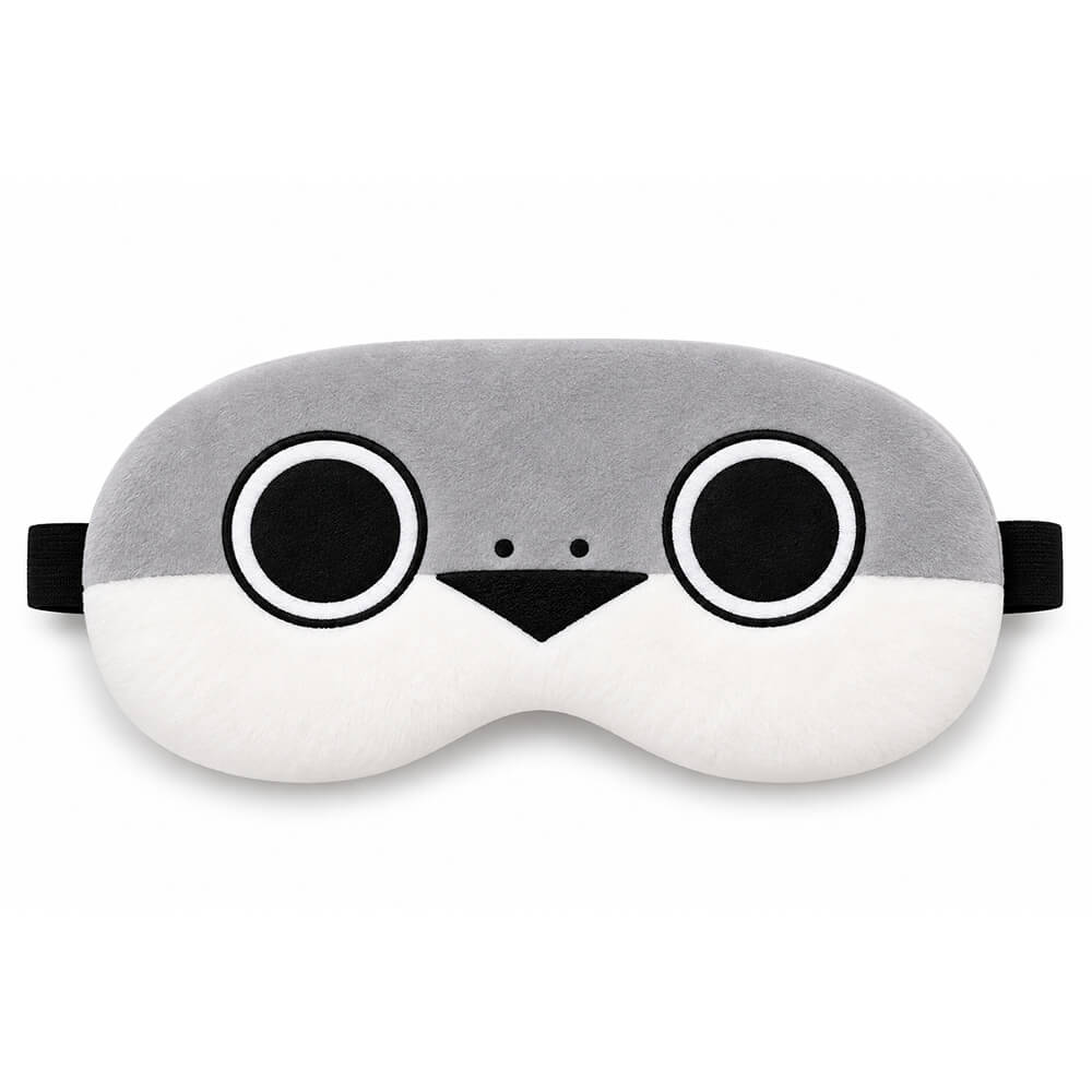 Sacabambaspis Sleep Mask Cute Grey Plush Fish Eye Mask Funny Meme Sleeping Mask boogzel_clothing