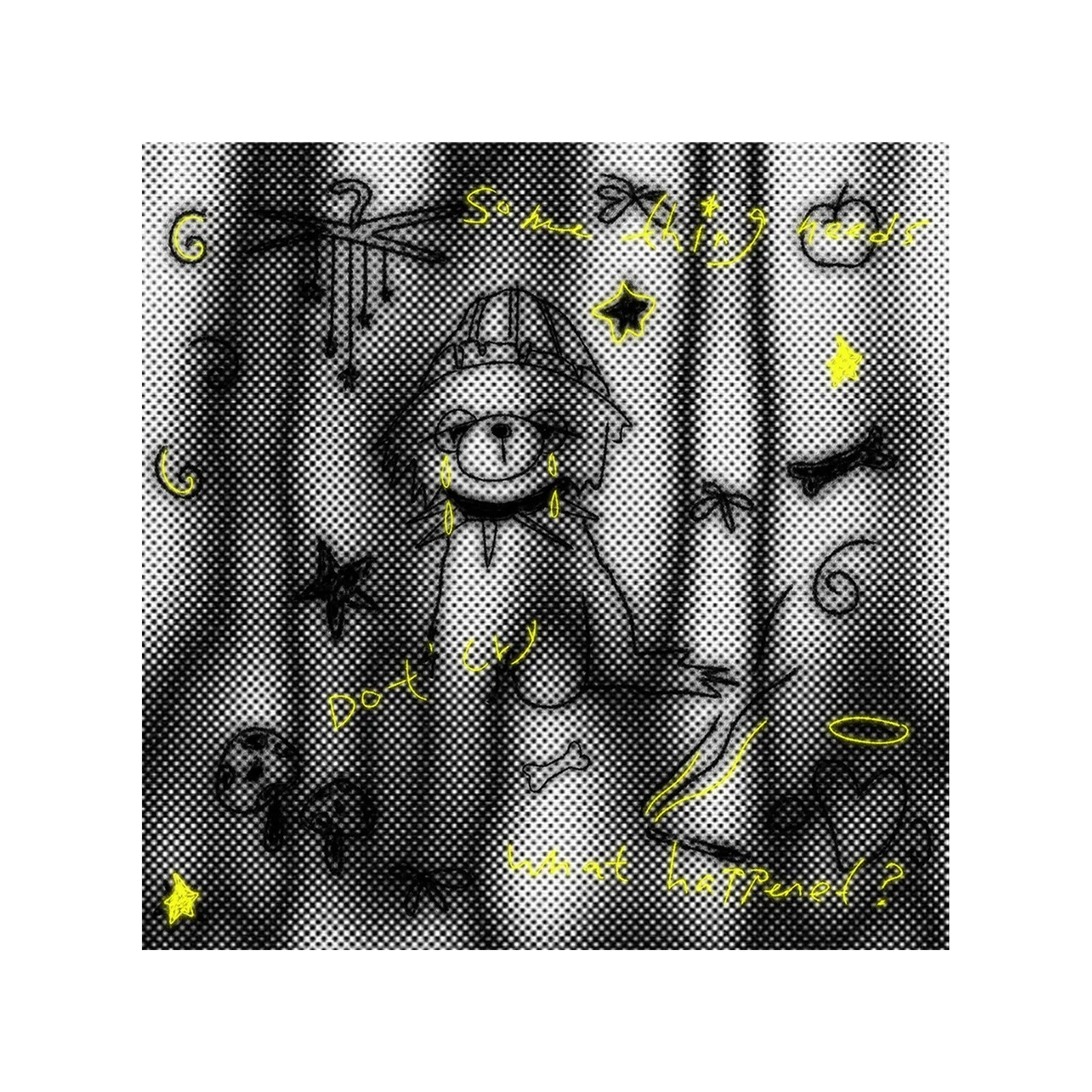 sad_puppy_halftone_print_bandana_70cm_black_white_grunge_head_scarf