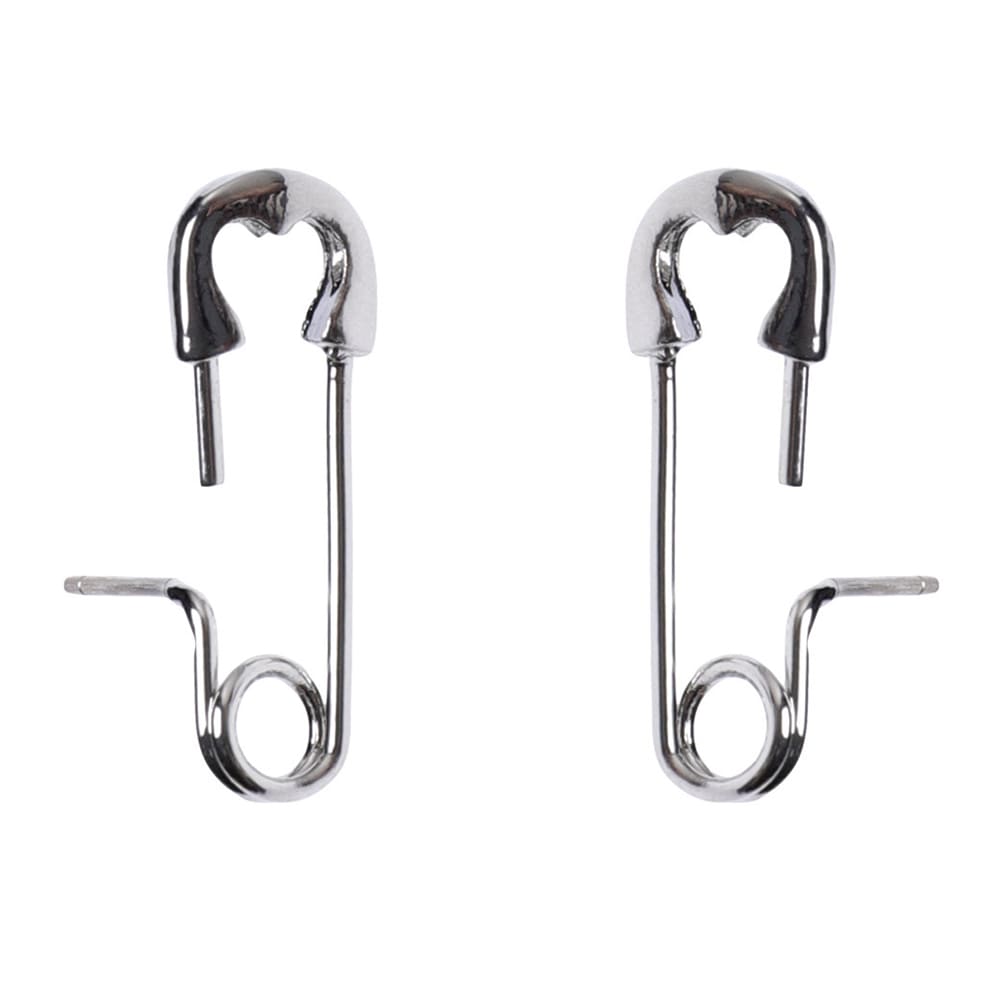safety pin earrings boogzel clothing